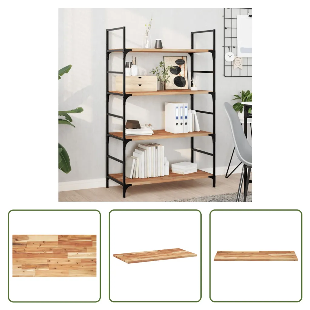 Mensola in Legno Massiccio d'Acacia 60x40x2 cm Oliato | Alta Resistenza