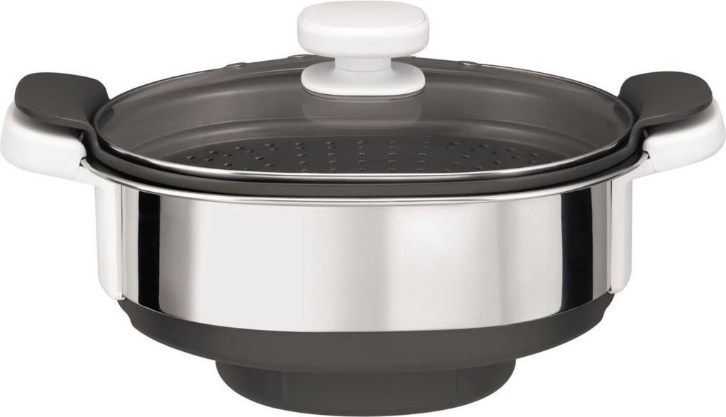 Cuiseur vapeur 3.7l inox/gris - Moulinex - XF384B10 - Image du produit 