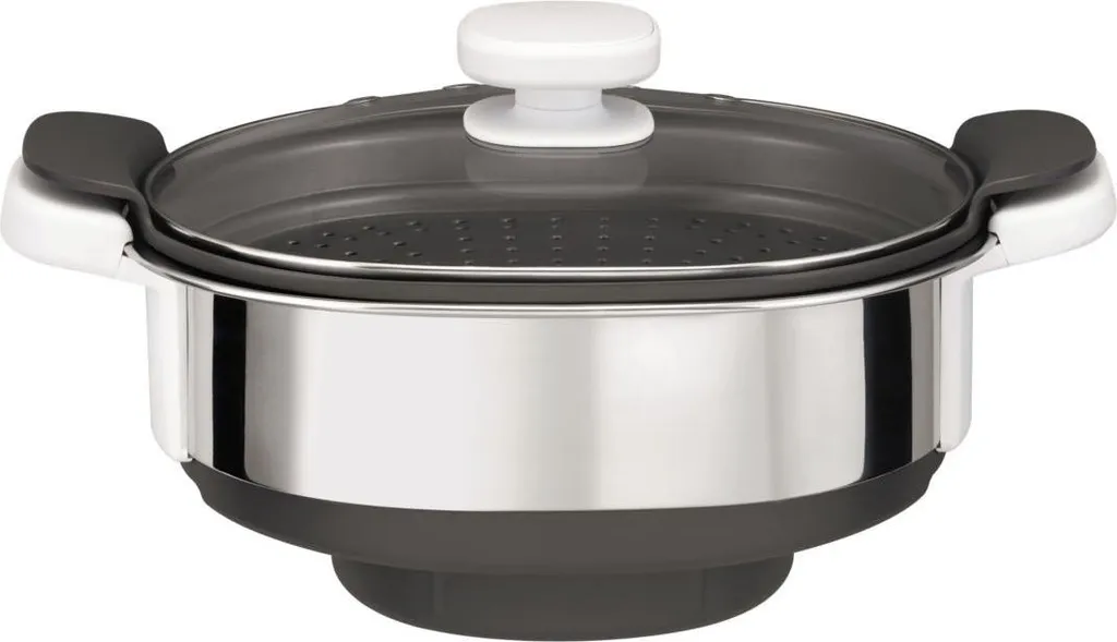 Panier Vapeur de 3.7L en Inox pour Robot Moulinex Companion - Gris Design