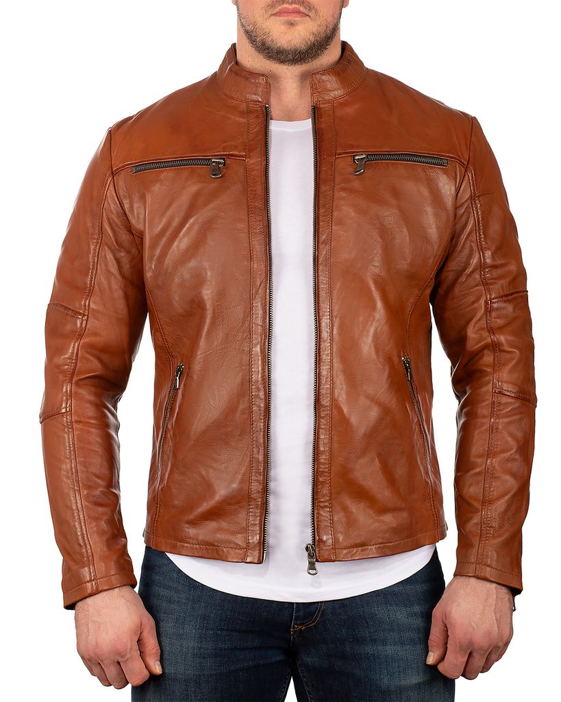 Verwunderlich Echtleder Jacke Herren Bilder