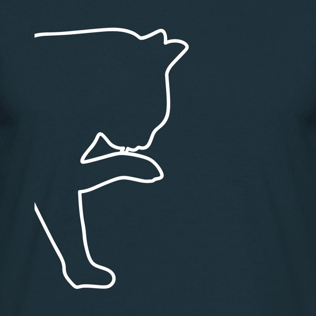 Spreadshirt Katzen Silhouette Männer T-Shirt, 4XL, Navy