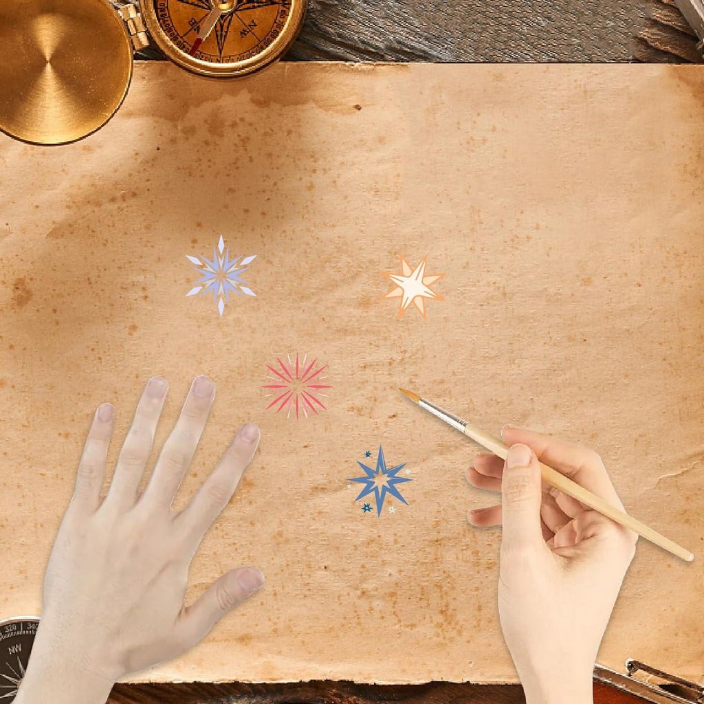 Star Clear RubbStamps Wiederverwendbare transparente Silikonstempel für Journaling, Kartenherstellung, Dekoration, DIY, Scrapbooking, Fotoalbum, d...