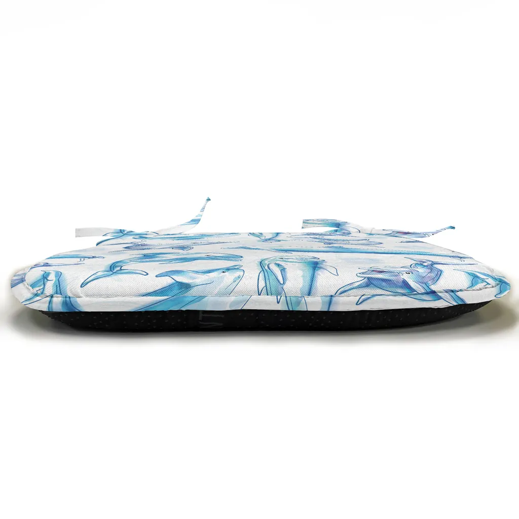 Tessuto A Metraggio ABAKUHAUS Animali Marini - Delfini Turchese/bianco, 100% Microfibra, Larghezza 230 Cm, 1 Metro - 2