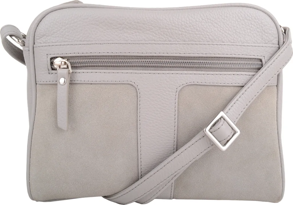 Eastern Counties Leather Sac à main Margot daim gris clair EL402