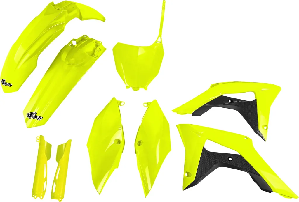 Kit carénage UFO PLAST 9 pièces Jaune Fluo pour Honda CRF 250 450 R RX