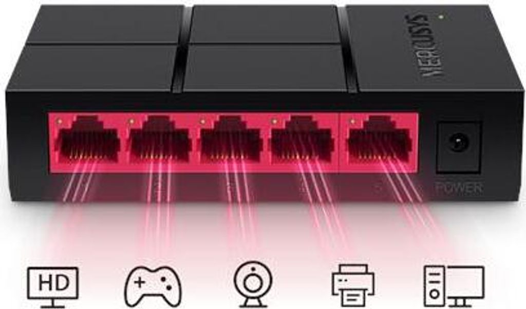 Mercusys MS105G, Nespravované, Gigabit Ethernet Obrázek produktu 