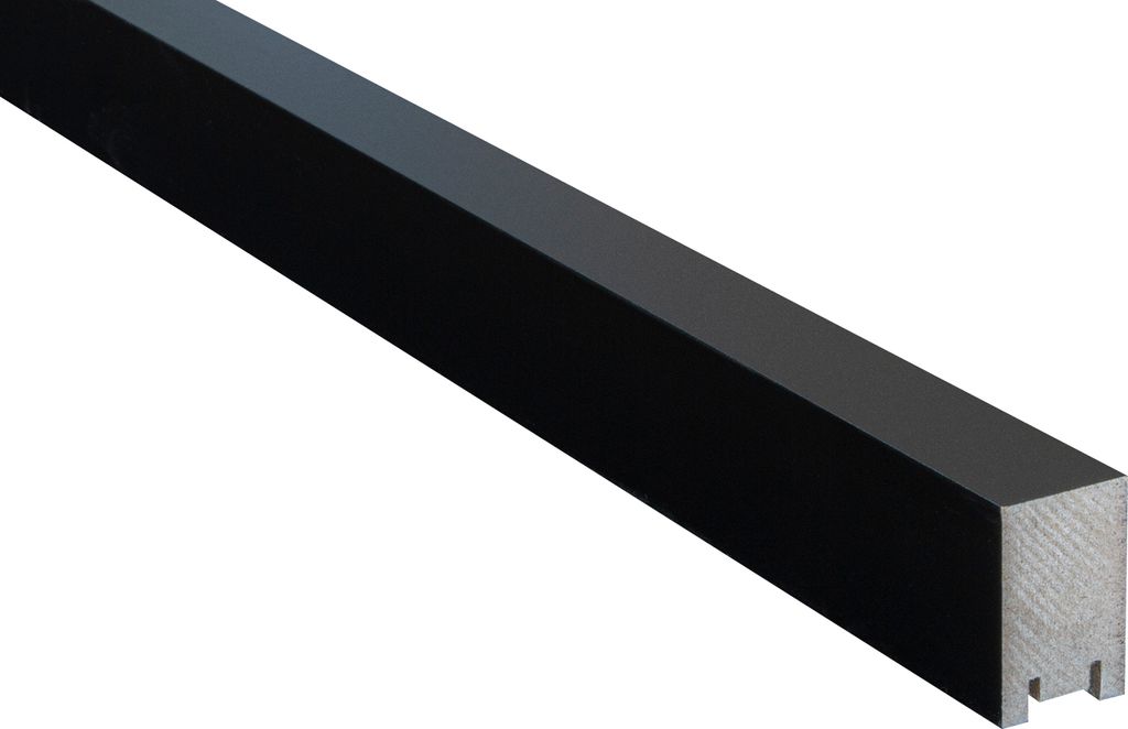 HEXIM 2,7m Lamellen MDF Holz - Lamellenwand Raumteiler Top Design Holzlamellen Wandverkleidung - (4 Stück - Black Edition) Wandvertäfelung Wohnzi...