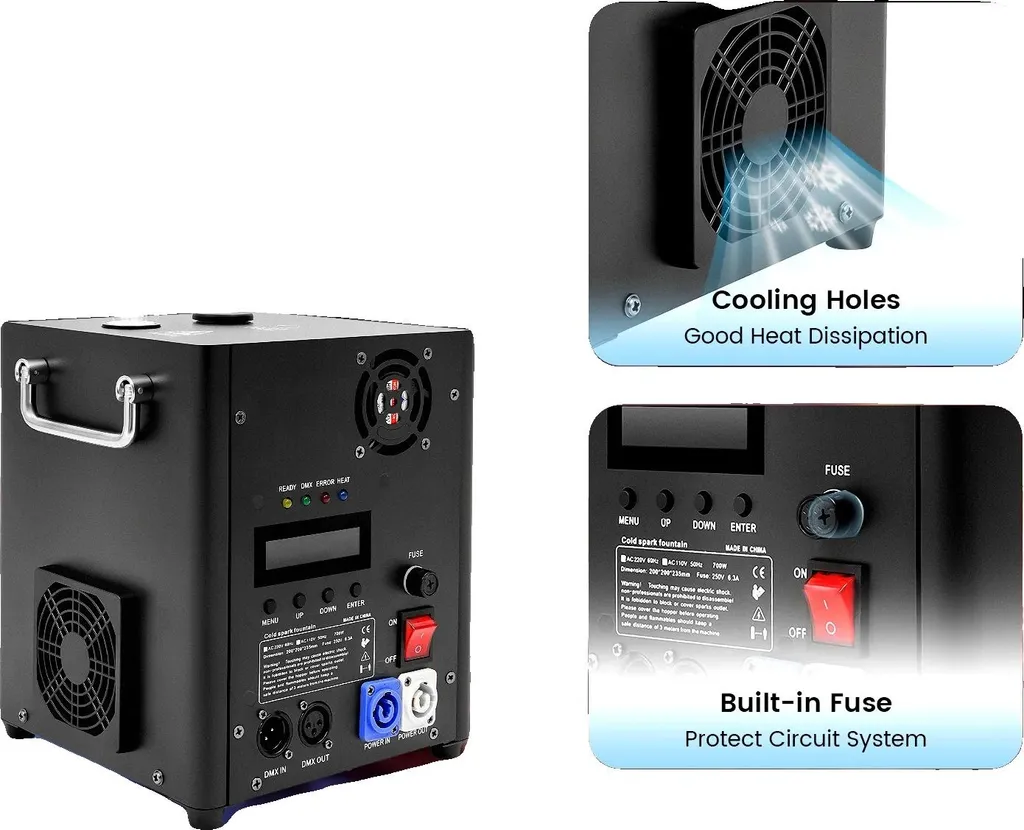 Machine à effets spéciaux 700W compacte DMX pour scène et spectacle