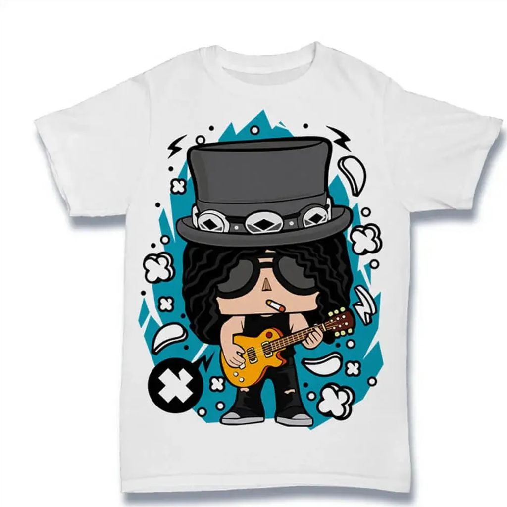 Herren Grafik T-Shirt Musiker - Gitarrist - Hardrockband - 80er Jahre Band – Musician - Guitarist - Hard Rock Band - 80's Band – Geschenk 80.