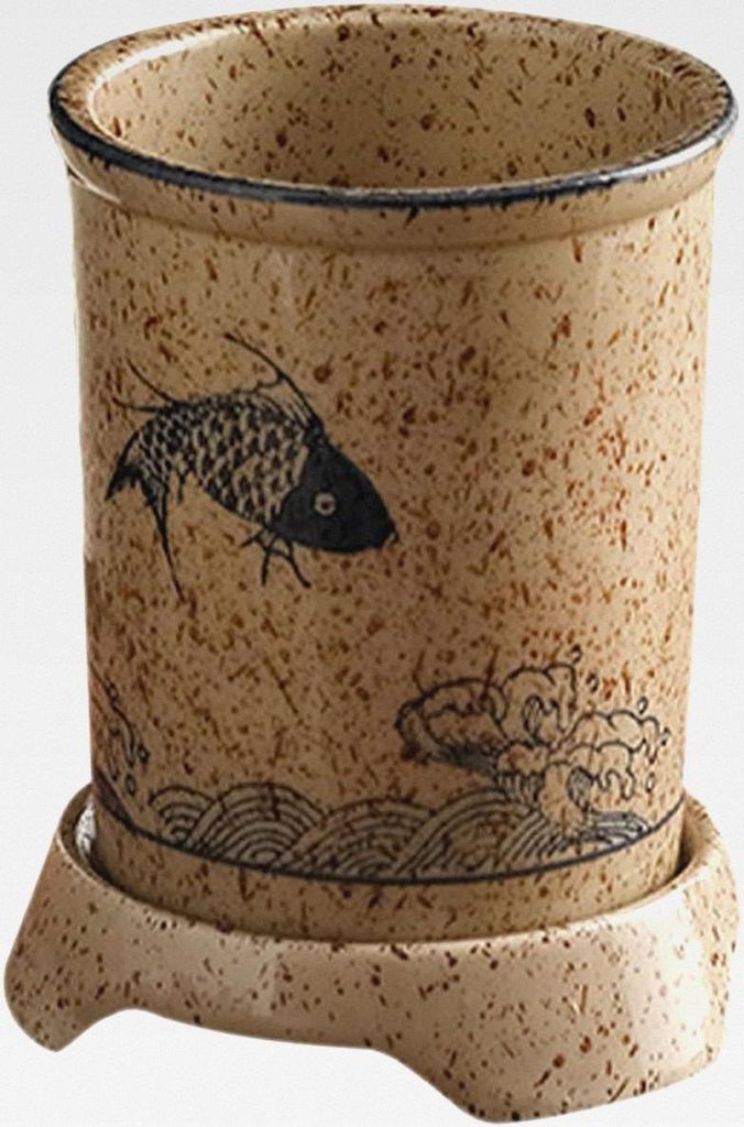 Japanischer Essstäbchenhalter Keramik mit Abfluss Löchern Praktischer Besteck und Löffelhalter Schwerer Utensilienhalter für Küchendekoration ...