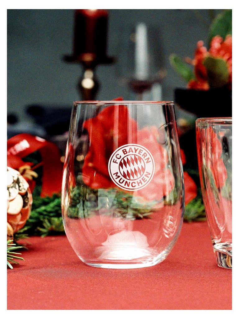 Wasserglas 2er-Set mit Fußballmotiv
