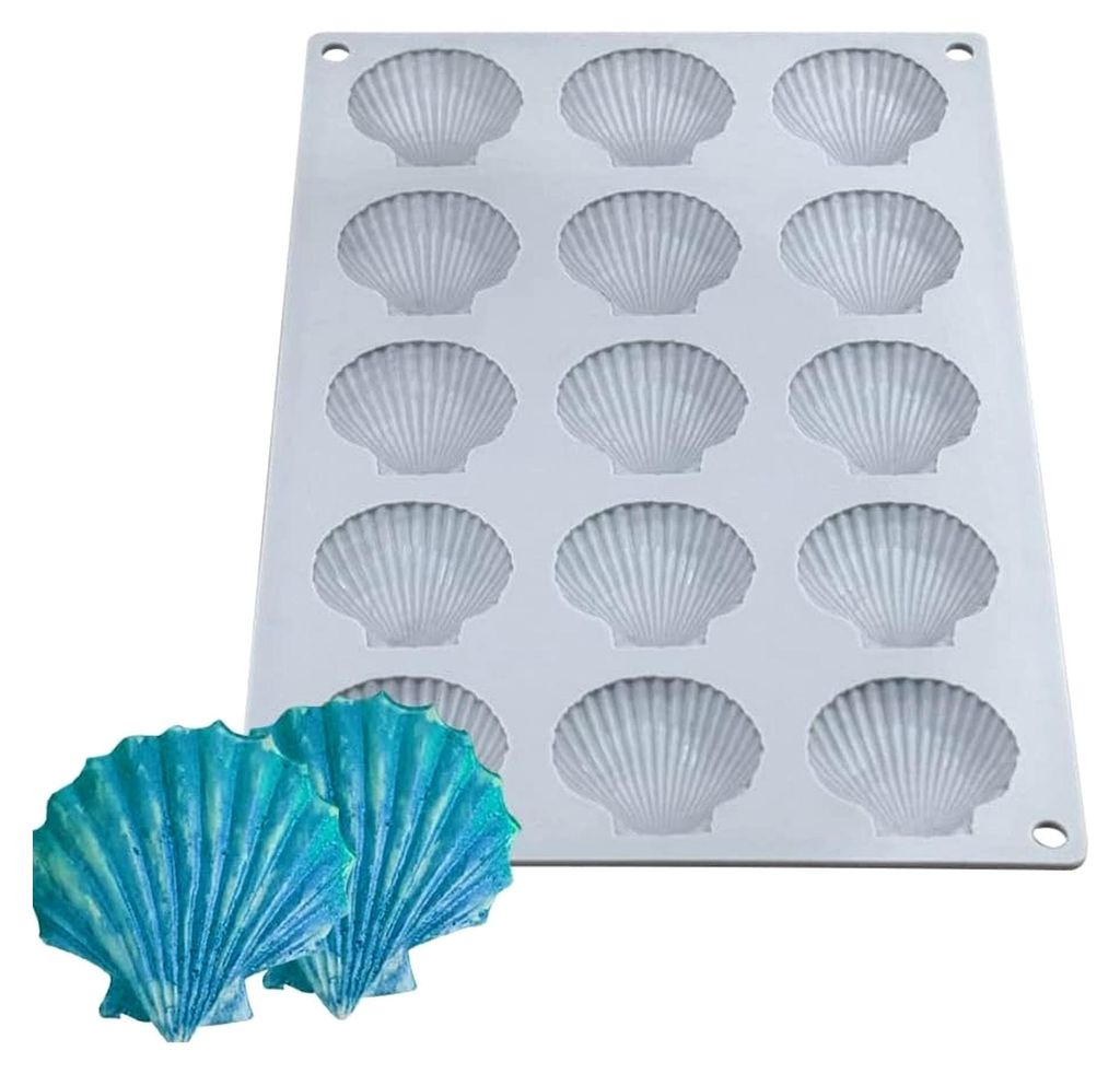 Silikonform in Form von Meeresschalen für Schokolade, Seife, Kerzen, Fondant für Geburtstagstorten und Gelee