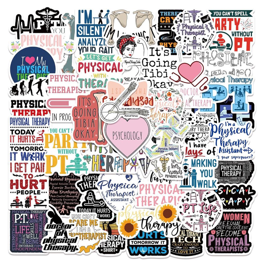 50pcs/Set Koffer Aufkleber wasserdicht multifunktionaler lebendiger Farbbewusstsein für psychische Gesundheit Vinylaufkleber für Teenager