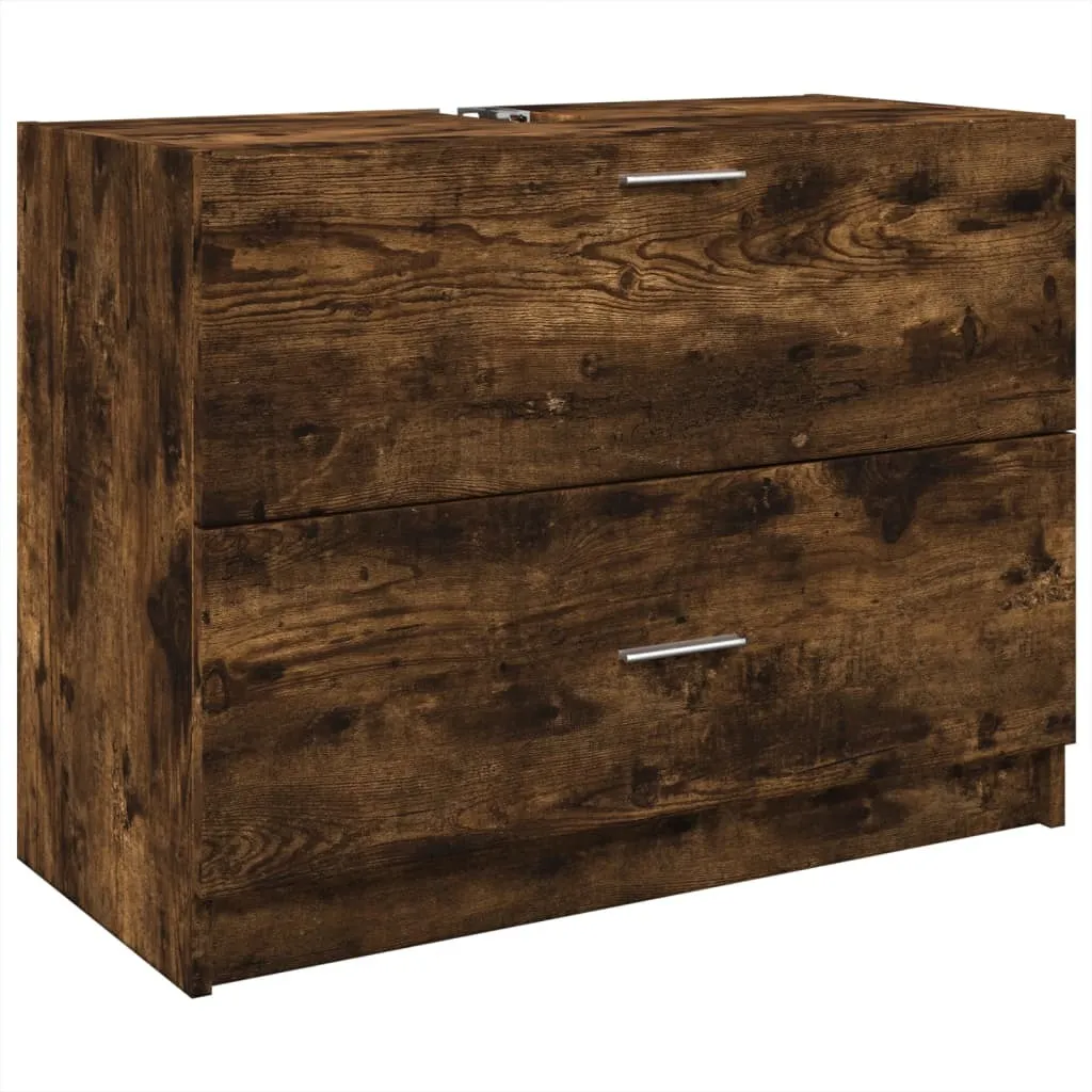 SYFAX™ Mobile Lavabo Rovere Fumo 78x37x59 cm in Truciolare