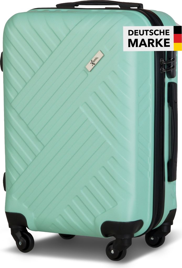 Xonic Design Reisekoffer mit Rollen– ABS Hartschalenkoffer mit 360° Leichtlauf-Rollen – hochwertige Koffer Trolleys mit Zahlenschloss in M, L,...