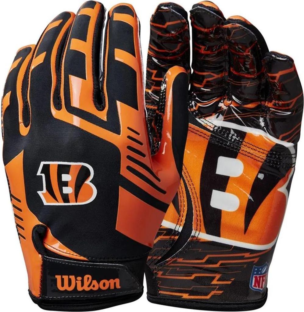 Wilson Adult NFL Stretch Fit Gloves Team Cincinnati Bengals Produktbild 