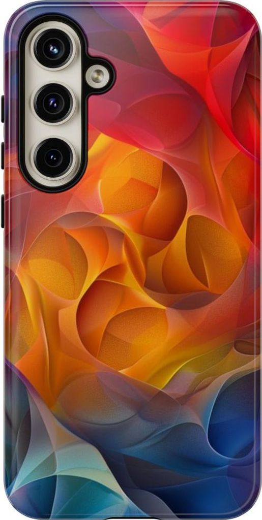 Bunte abstrakte Farbformen – Hülle Kompatibel mit Samsung Galaxy S24 Plus