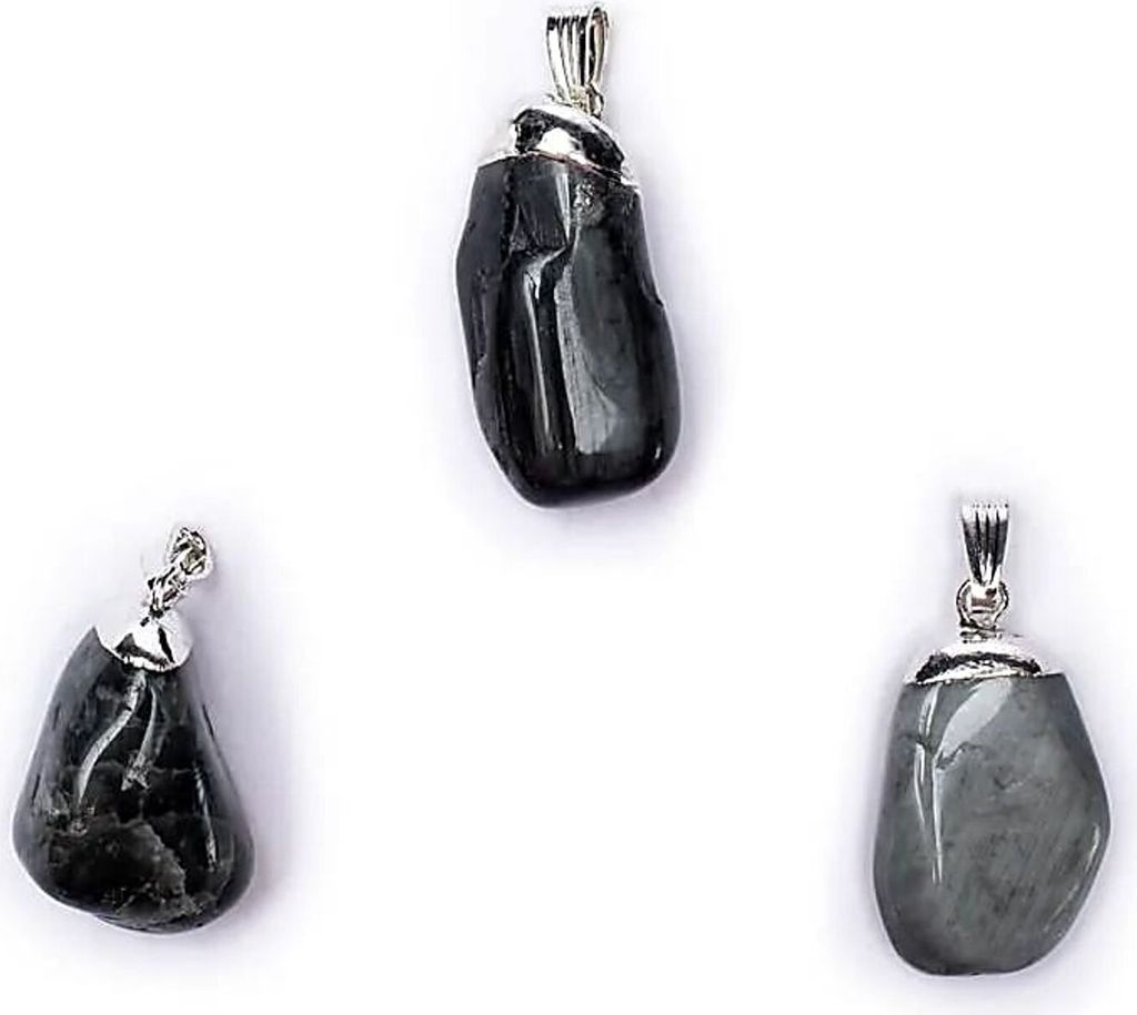 Katzenauge-Edelstein-Anhänger mit Stift und gebohrter Kappe – Packung mit 5 Stück – ±2–3 cm