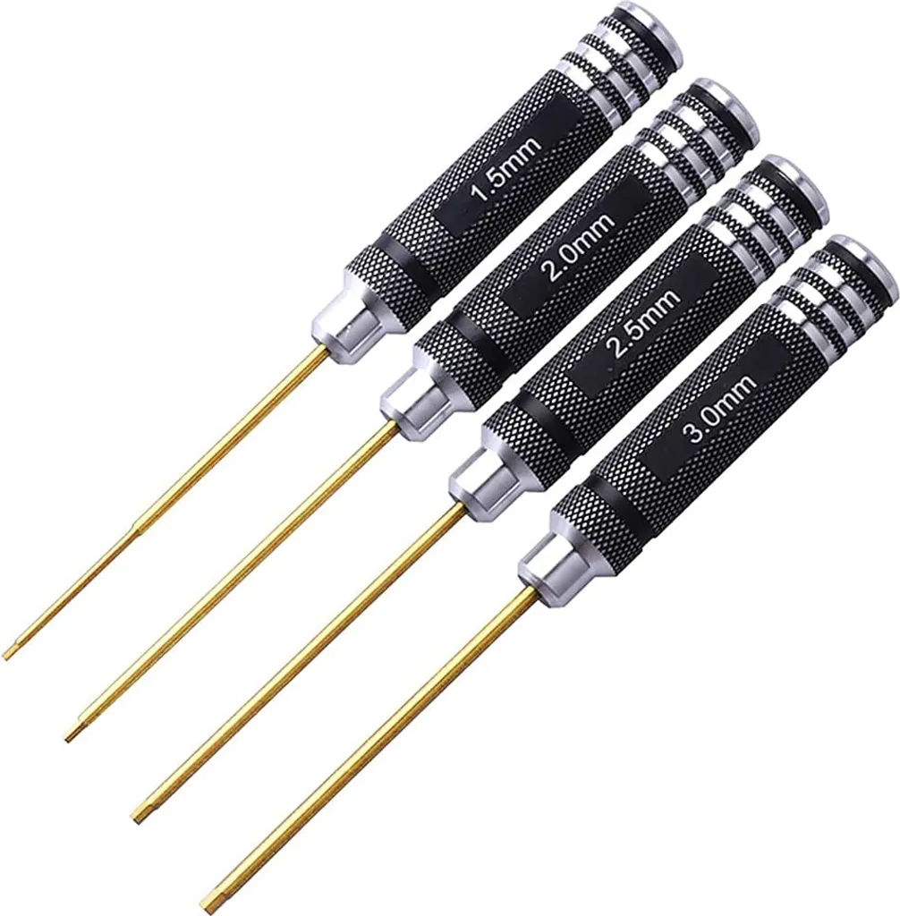 MMOBIEL Kit de 4 Tournevis Hexagonaux en Titane pour Drone FPV Racing
