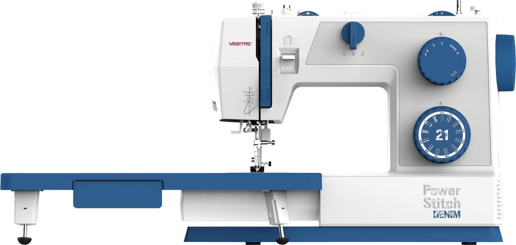 A sewing machine is shown against a white background.
