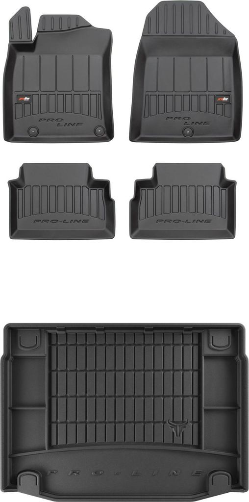 FROGUM Gummimatten Auto Fußmatten + Kofferraummatte für Kia Ceed III ab 2018