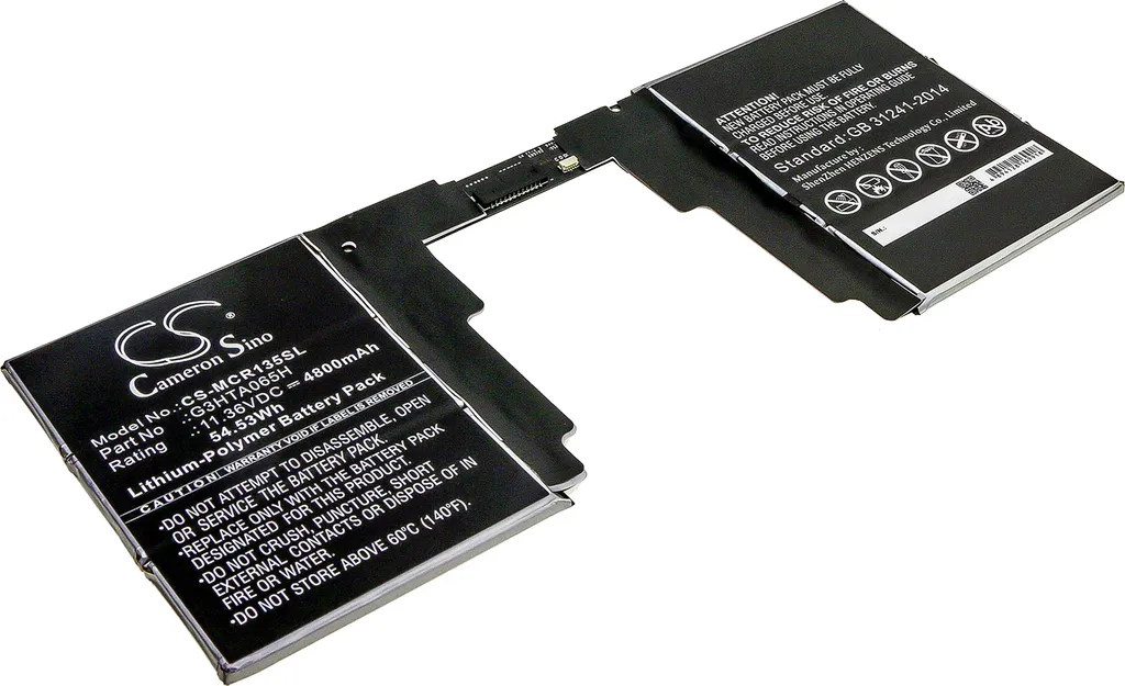 Batterie Haute Capacité G3HTA065H pour Surface Book 3 13.5 par Techtek