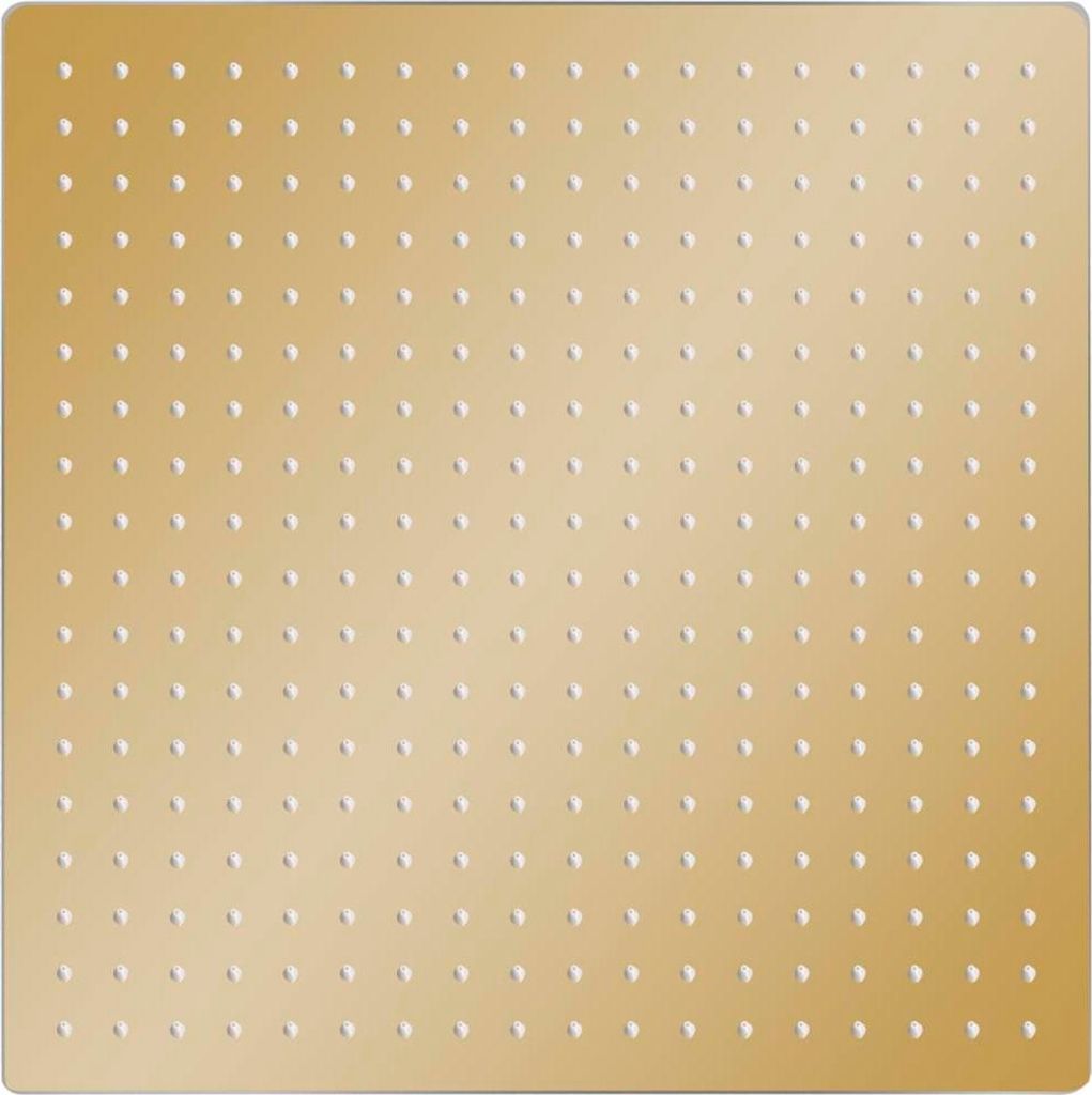 vidaXL Regenbrause Edelstahl 50x50 cm Quadrat Golden Produktbild 
