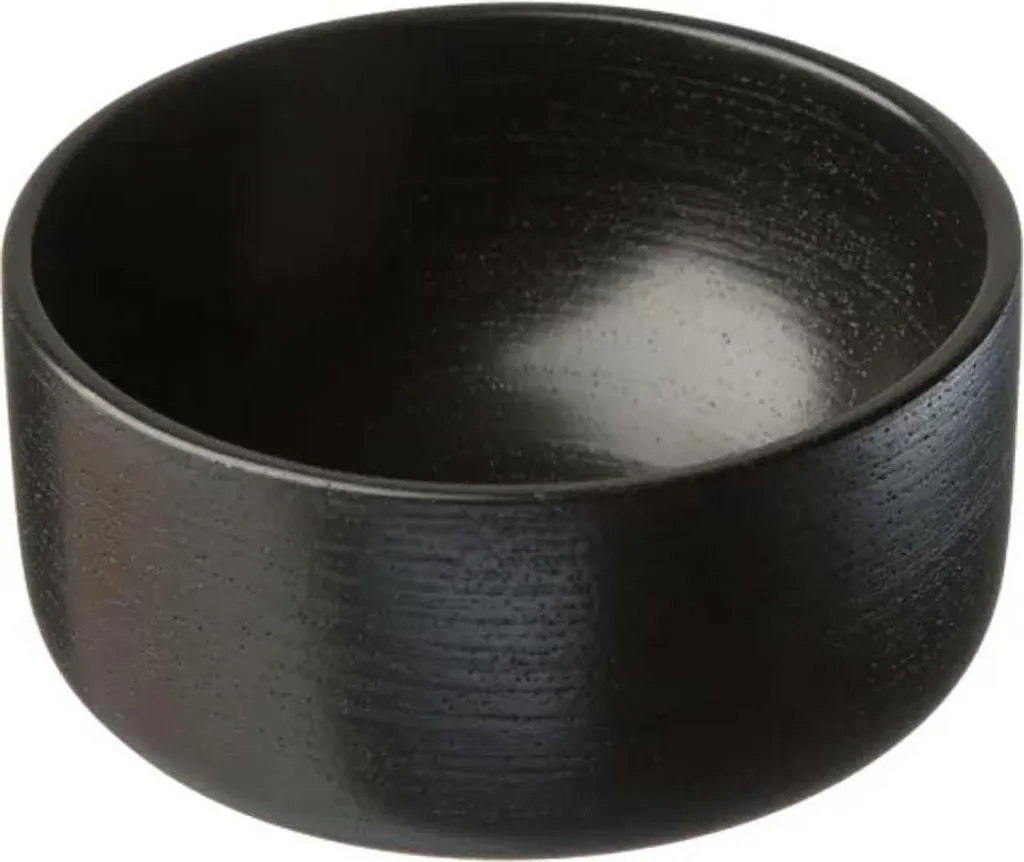 Bol de rasage traditionnel en céramique noire 9cm - Idéal pour le blaireau