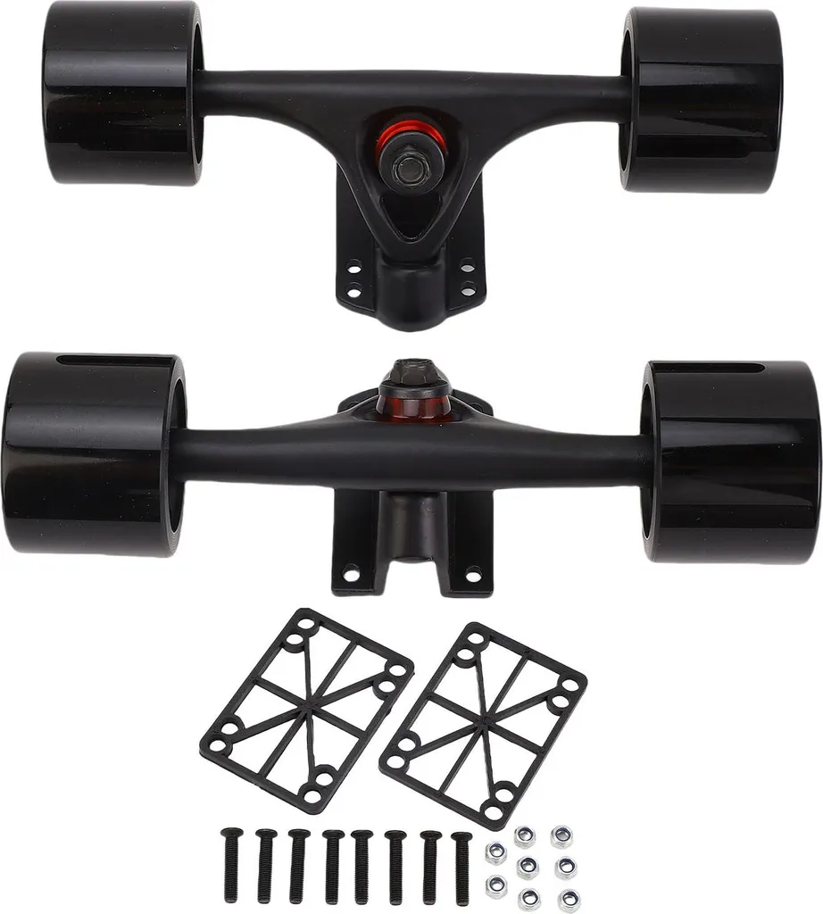 Trucks de Longboard 7 Pouces Robustes en Alliage avec Roues Adhérentes