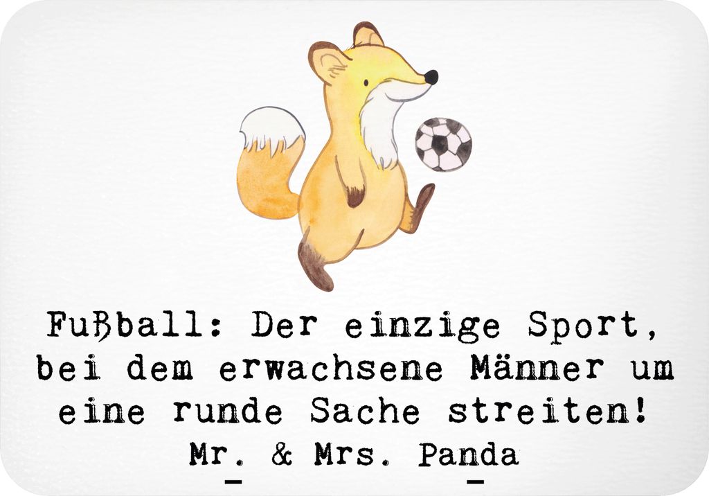 Mr. & Mrs. Panda Kühlschrankmagnet Fußballspiel - Weiß - Geschenk, Fan, Sportler, Humor, haftmagnet, whiteboardmagnet, Fernseher, Pinnwandmagnet...