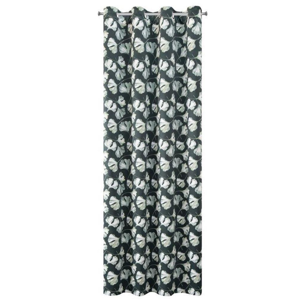 Design91 Vorhang AIDA dunkelgrün 140x250 cm  Ösen Produktbild 