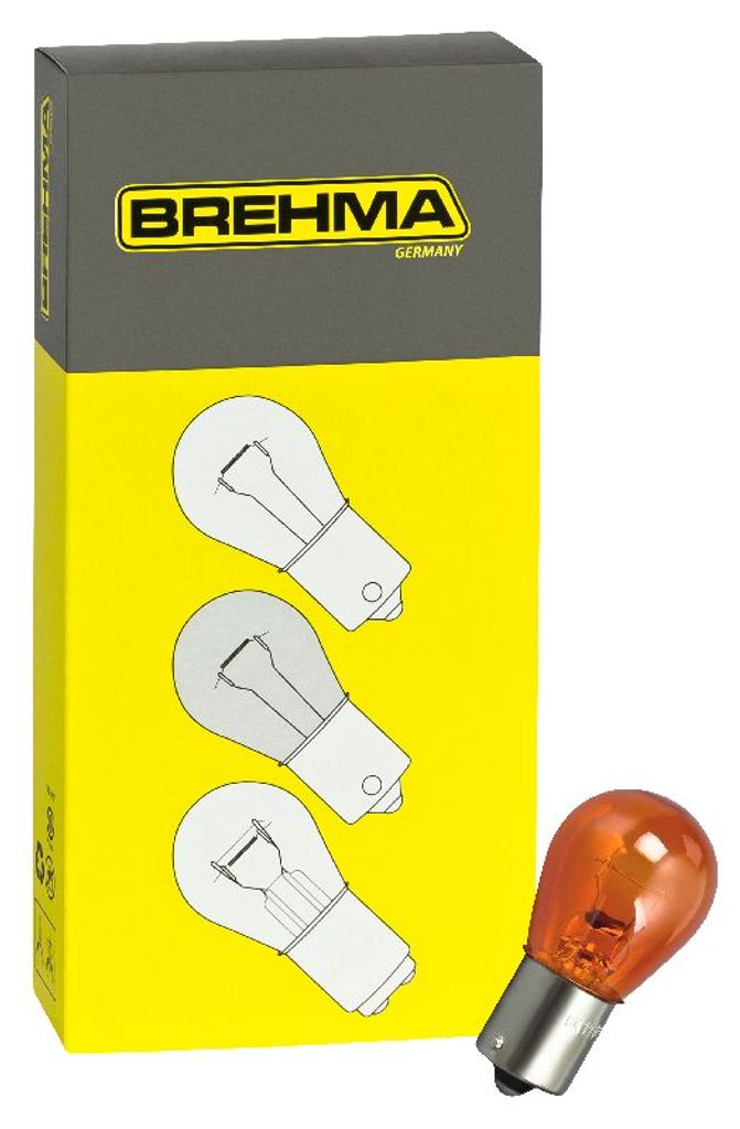10er Pack BREHMA 24 V PY21W orange Kugel Lampe BAU15s