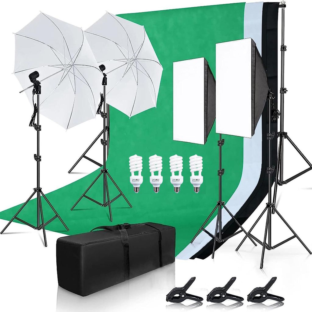 Andoer zestaw oświetleniowy do fotografii studyjnej softbox Zdjęcie produktu 