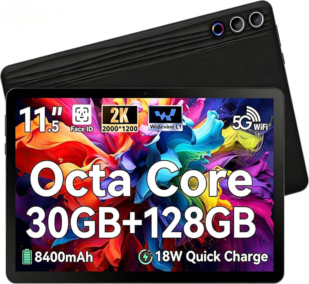 JENBIZZ Tablet 11.5 Zoll, 30 GB RAM + 128 GB ROM, 2K Produktbild 