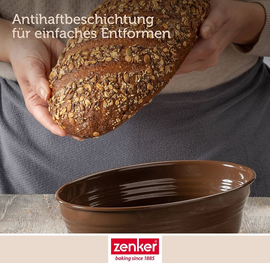 Zenker Brotbackform oval Dein Brot!, 26,5x16,5cm, Emaille Produktbild 6