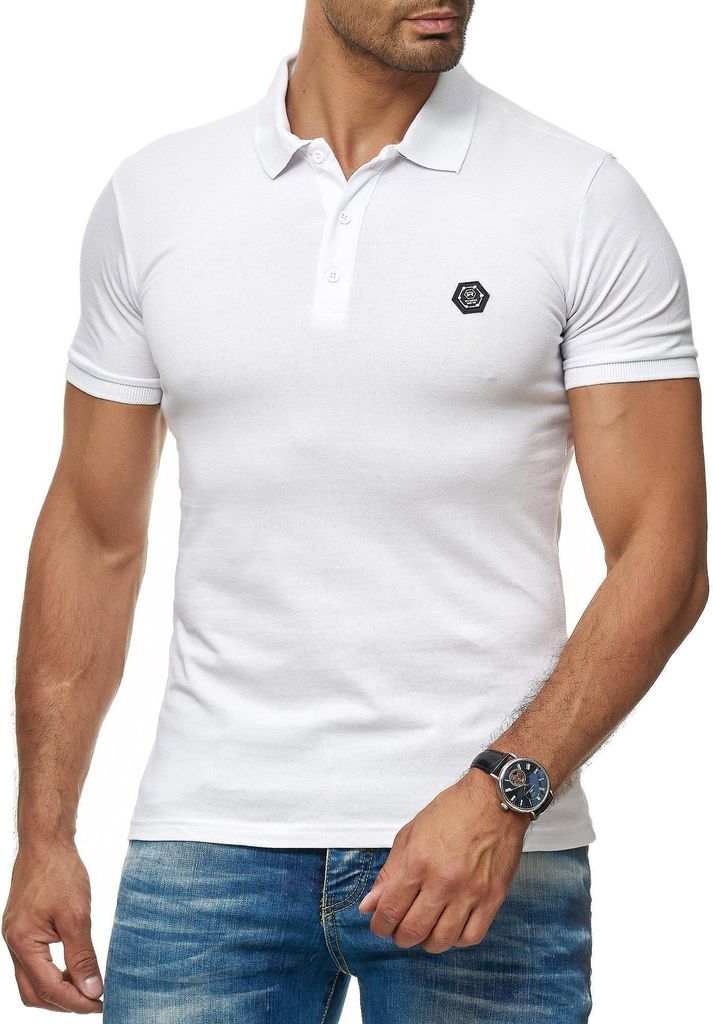 Red Bridge Herren Poloshirt Basic Polo T-Shirt Kurzarm Weiß XXL