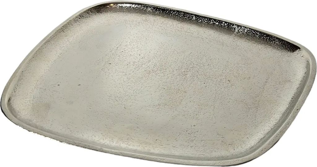 Dekoteller Metall silber Dekoschale Metallteller Deko Produktbild 