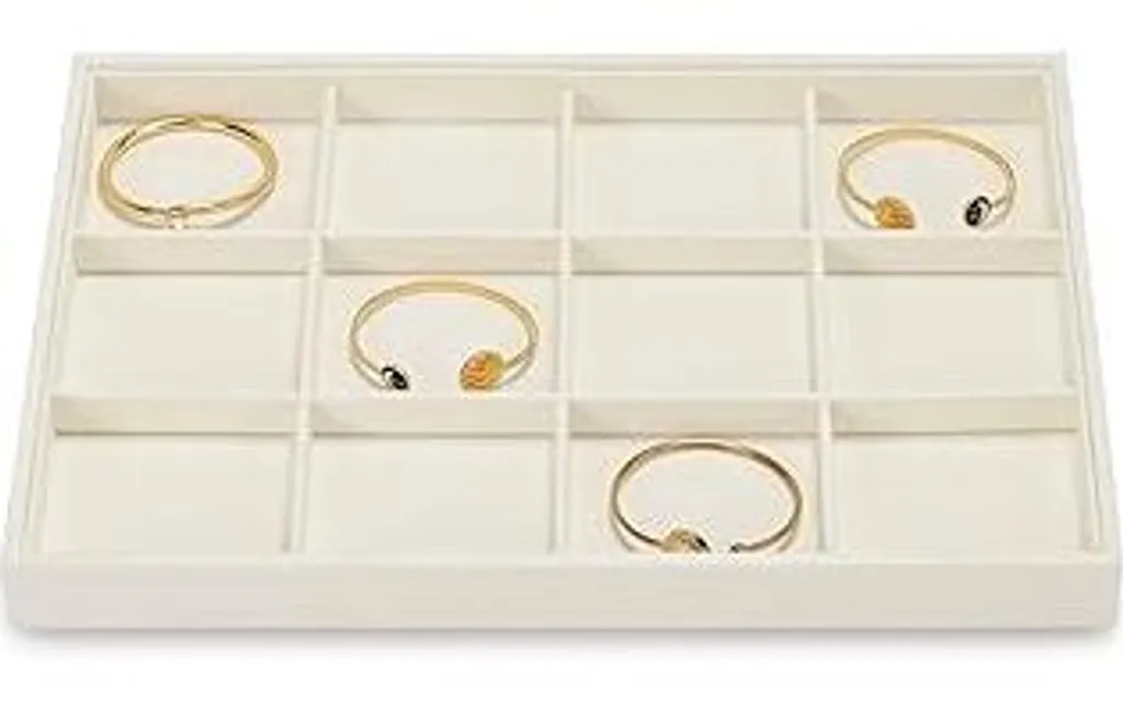 Organizer Cassetti Gioielli Oirlv Beige Microfibra 12 Posti
