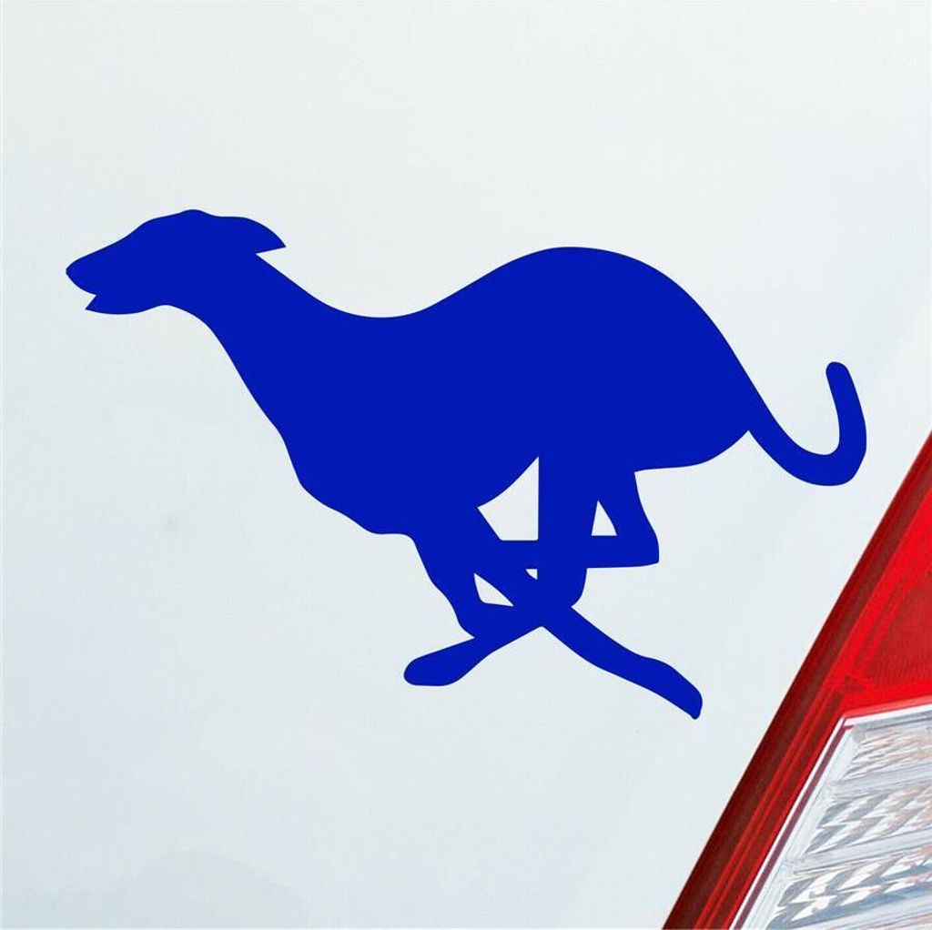 Auto Aufkleber Windhund Hund Dog Animal Tier 12x7,5 cm Dunkelblau Sticker Heckscheibenaufkleber