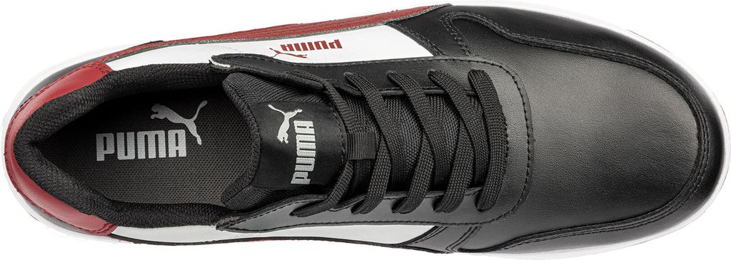 Puma Sicherheitsschuh Frontcourt BLK/WHT/RED Low nach EN Produktbild 