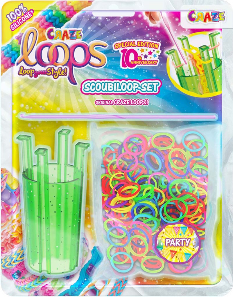 Craze Scoubiloop LOOPS Bastelset mit Häkelnadel und 300 Produktbild 