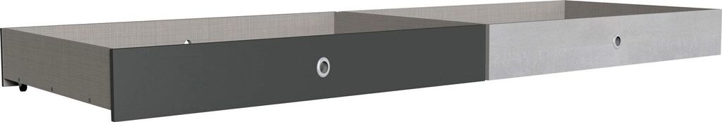 2er Set Bettschubladen Zubehör Norwich 100x59x17cm graphit beton lichtgrau