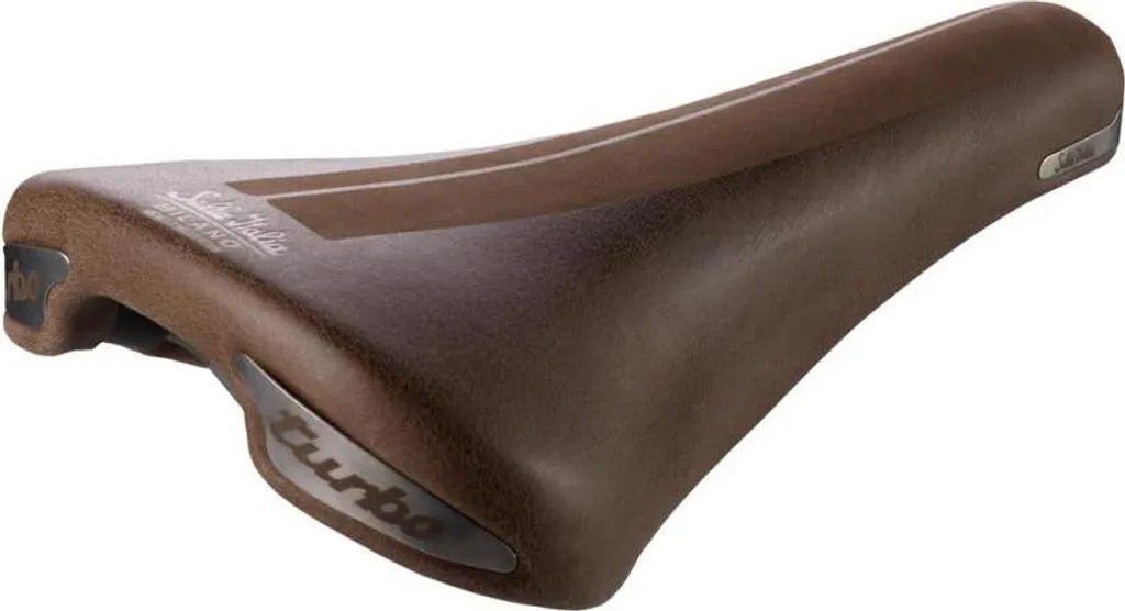 Selle Italia Turbo Bullitt Selle de Vélo Vintage Marron en Cuir Véritable