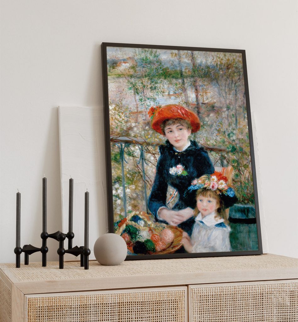 Poster Zwei Schwestern, groesse_poster:70x100 cm, groesse_rahmen:birke 70x100 cm