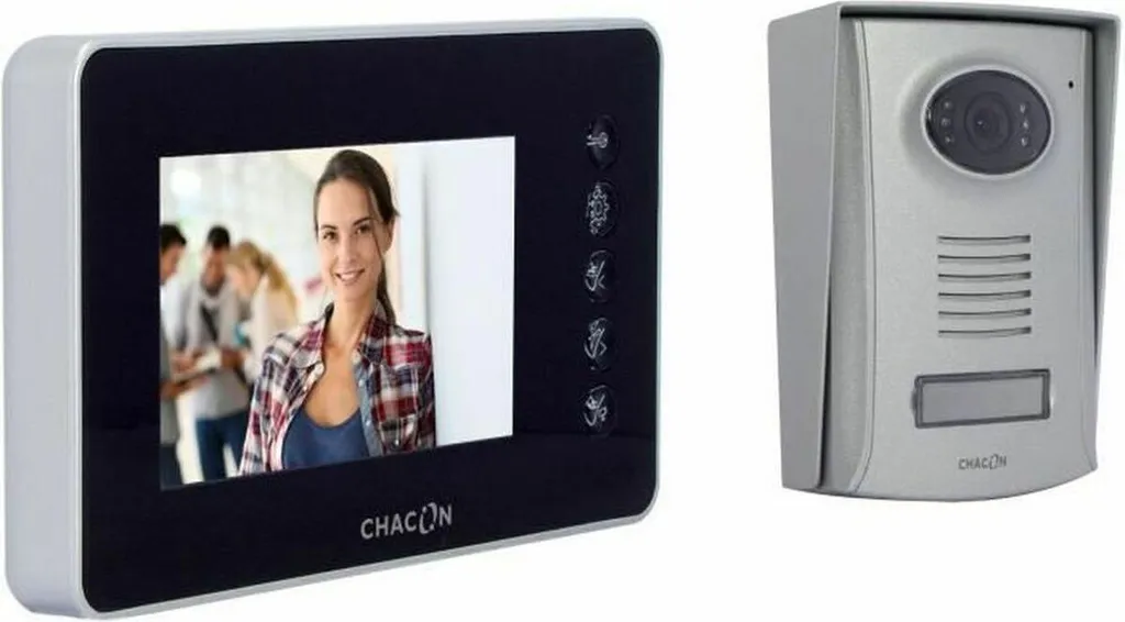 Interphone Chacon 34802 : Sécurisez votre Entrée avec Vidéo HD Noir