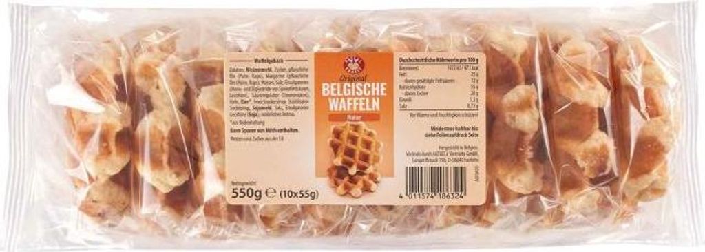 Pascal & Ernest Belgische Waffeln Original 10x55g Produktbild 