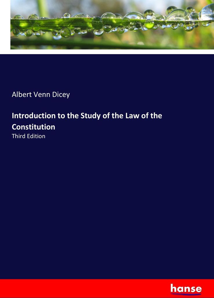 Introduction to the Study of the Law of the Constitution