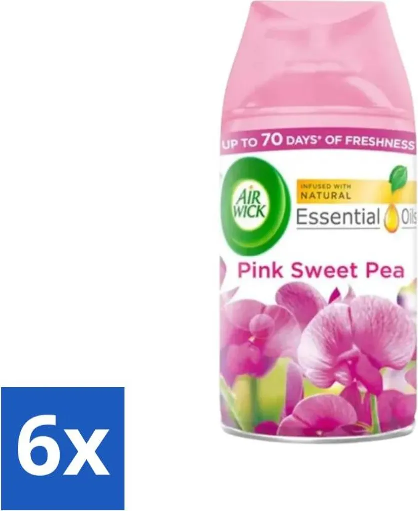 Recharge Désodorisant Automatique Air Wick Pink Sweet Pea en Lot de 6