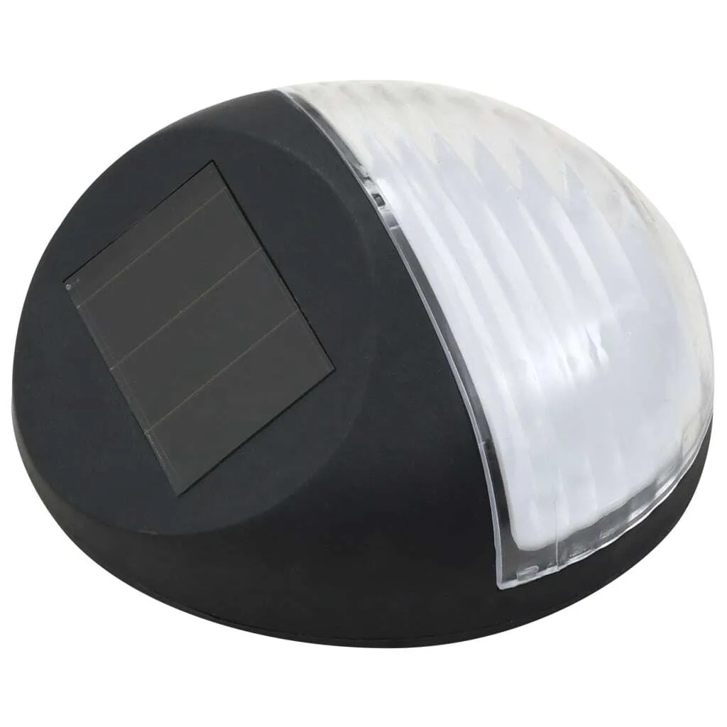 Applique solaire LED ronde pour mur extérieur - Lot de 24 balises noires