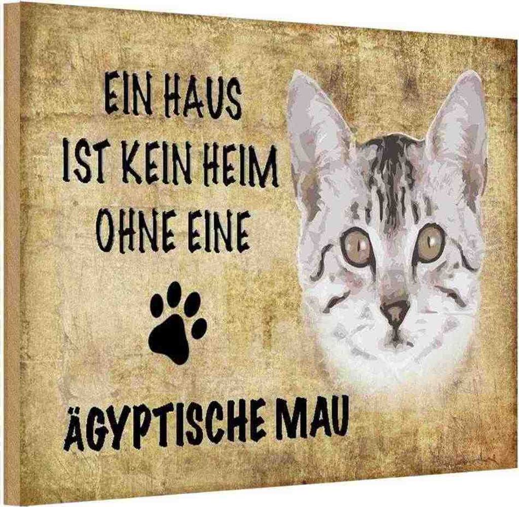 vianmo Holzschild 20x30 cm Ägyptische Mau Katze Tier Haustier
